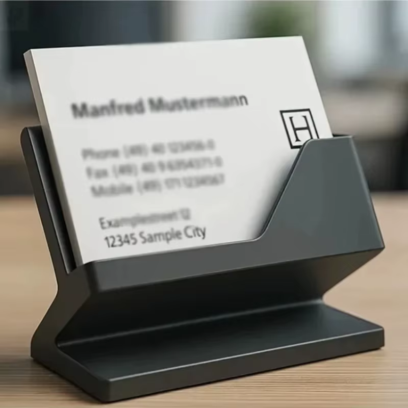 Porte-cartes de visite minimaliste en plastique, organisateur de bureau pour ranger et présenter vos cartes, adapté à toutes les tailles, 1 pièce