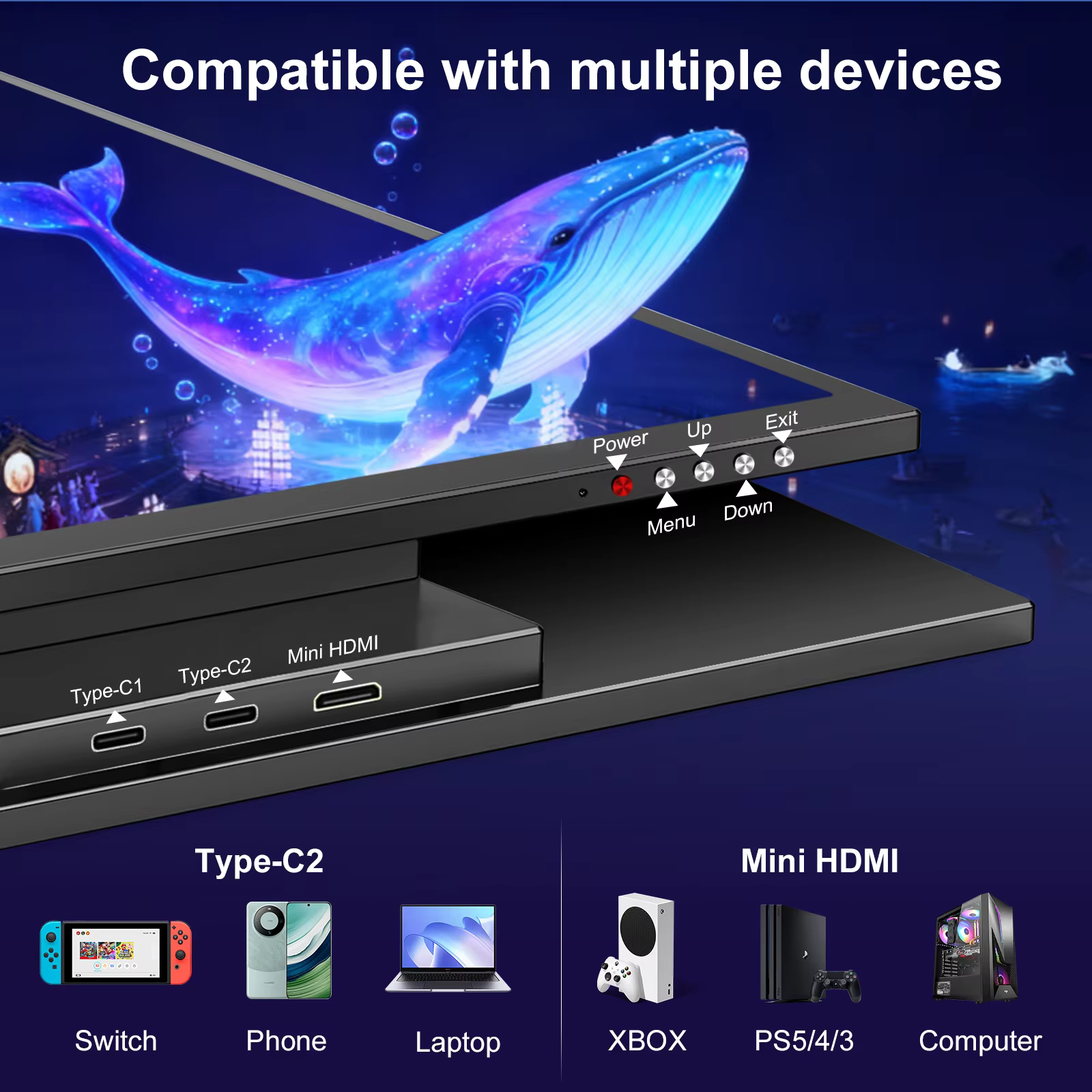 Moniteur portable MISSUN à écran tactile 17