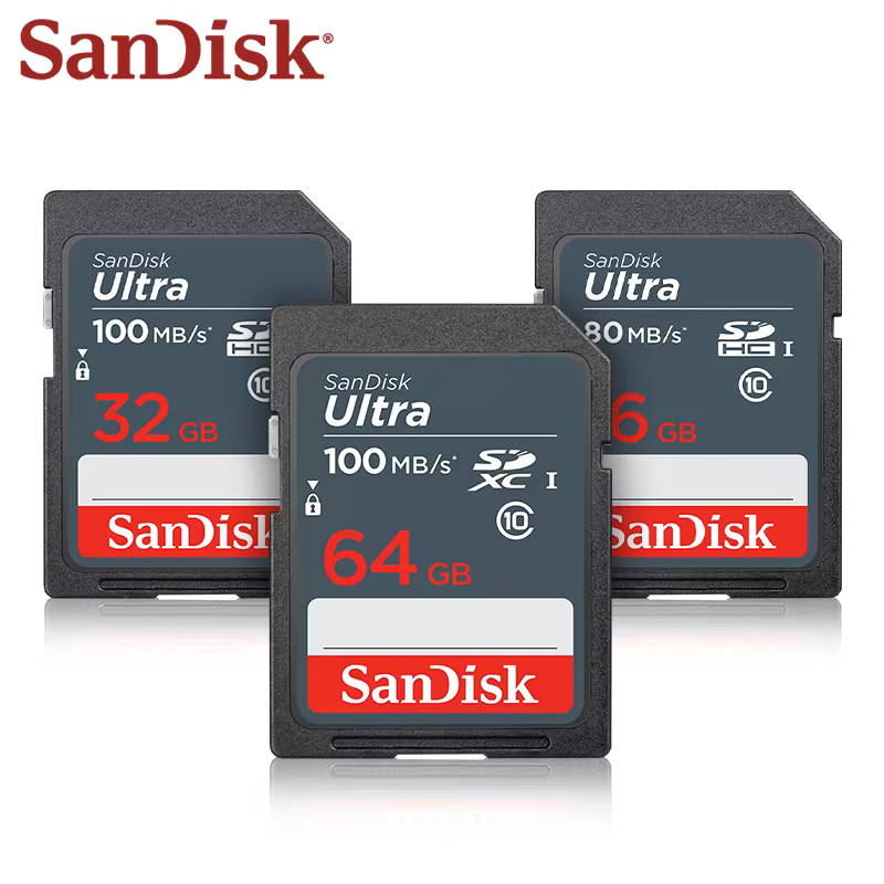 Carte Ultra SD SanDisk C10 carte SDXC/SDHC 16GB 32GB 64GB 128GB 256GB carte mémoire Flash haute vitesse 100 mo/s pour appareil photo numérique