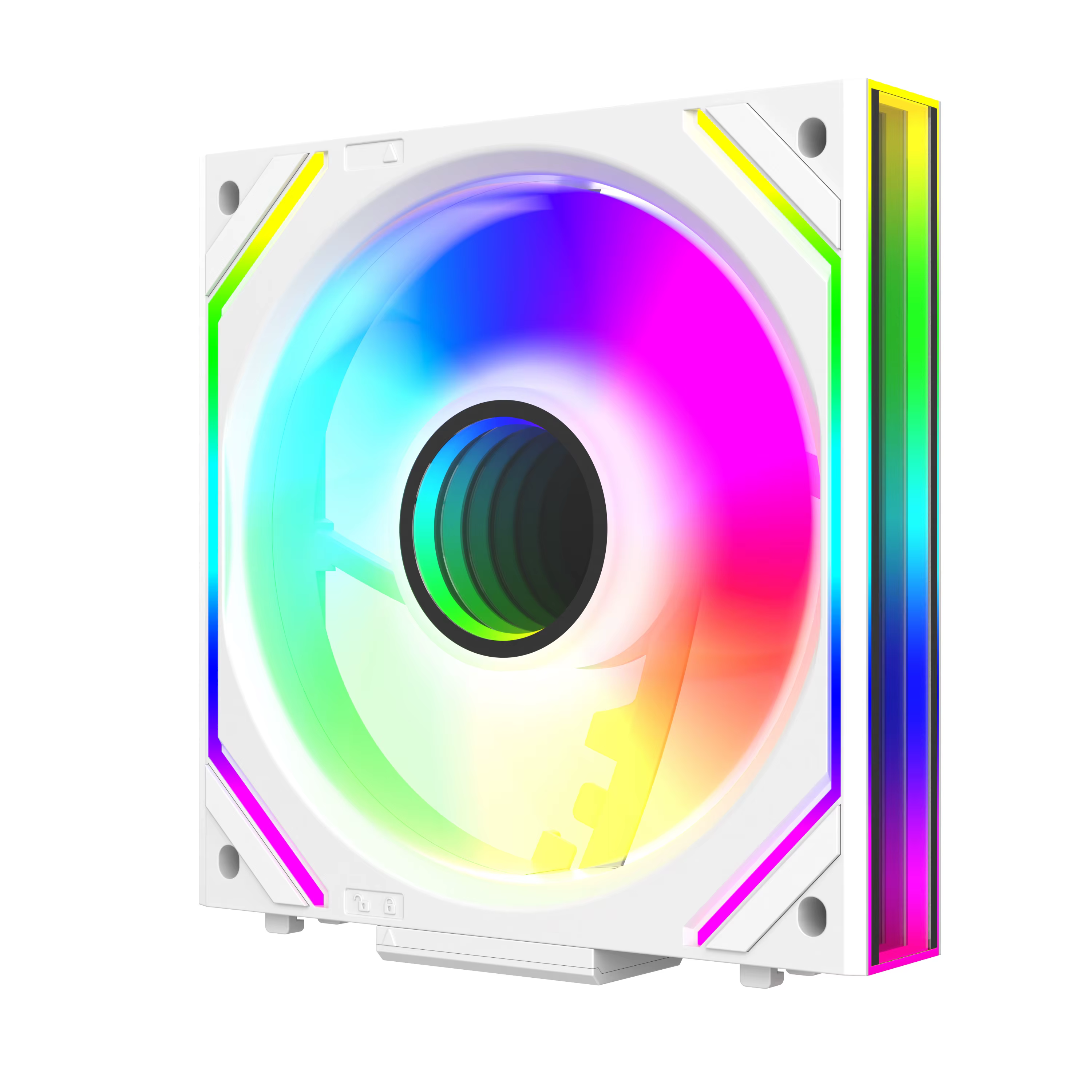 PALES LUMINEUSES MULTICOLORES: Ventilateur Jungle Leopard V2 120mm - Miroir Infini