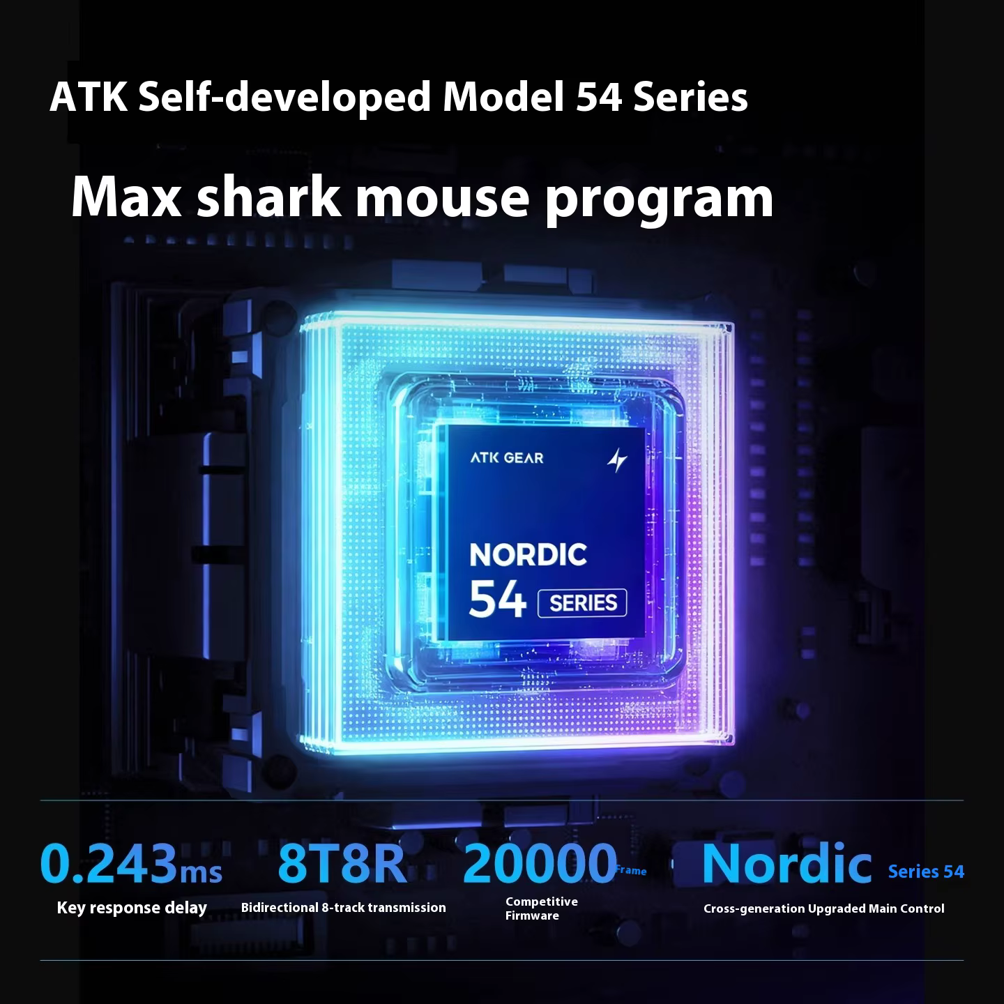 ATK F1V2 souris de jeu ergonomique légère longue durée de vie de la batterie double 8K personnalisé 2.4g