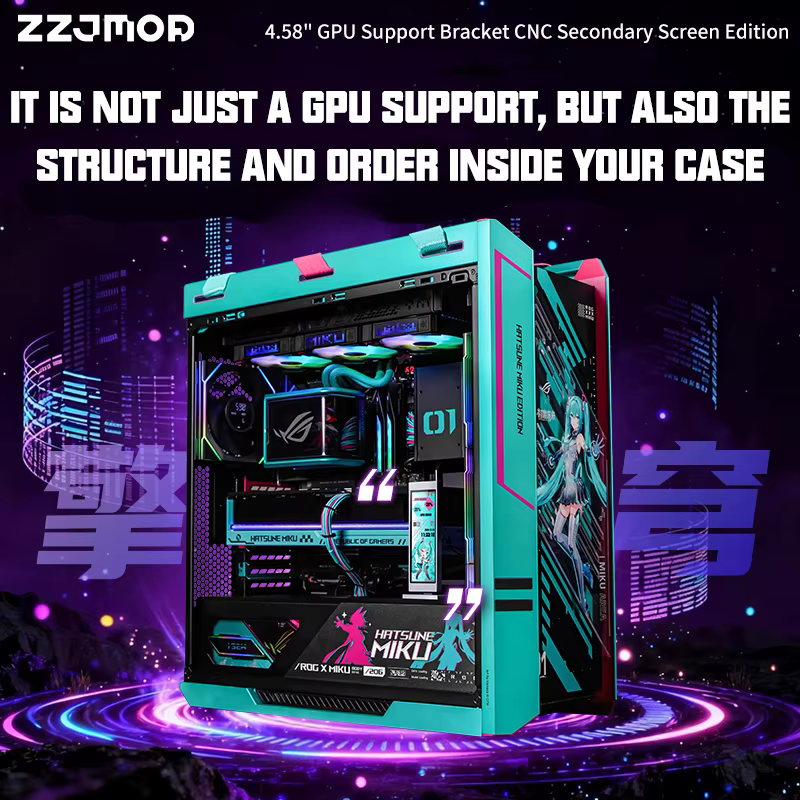 Support de GPU ZZJMOD avec écran de 4