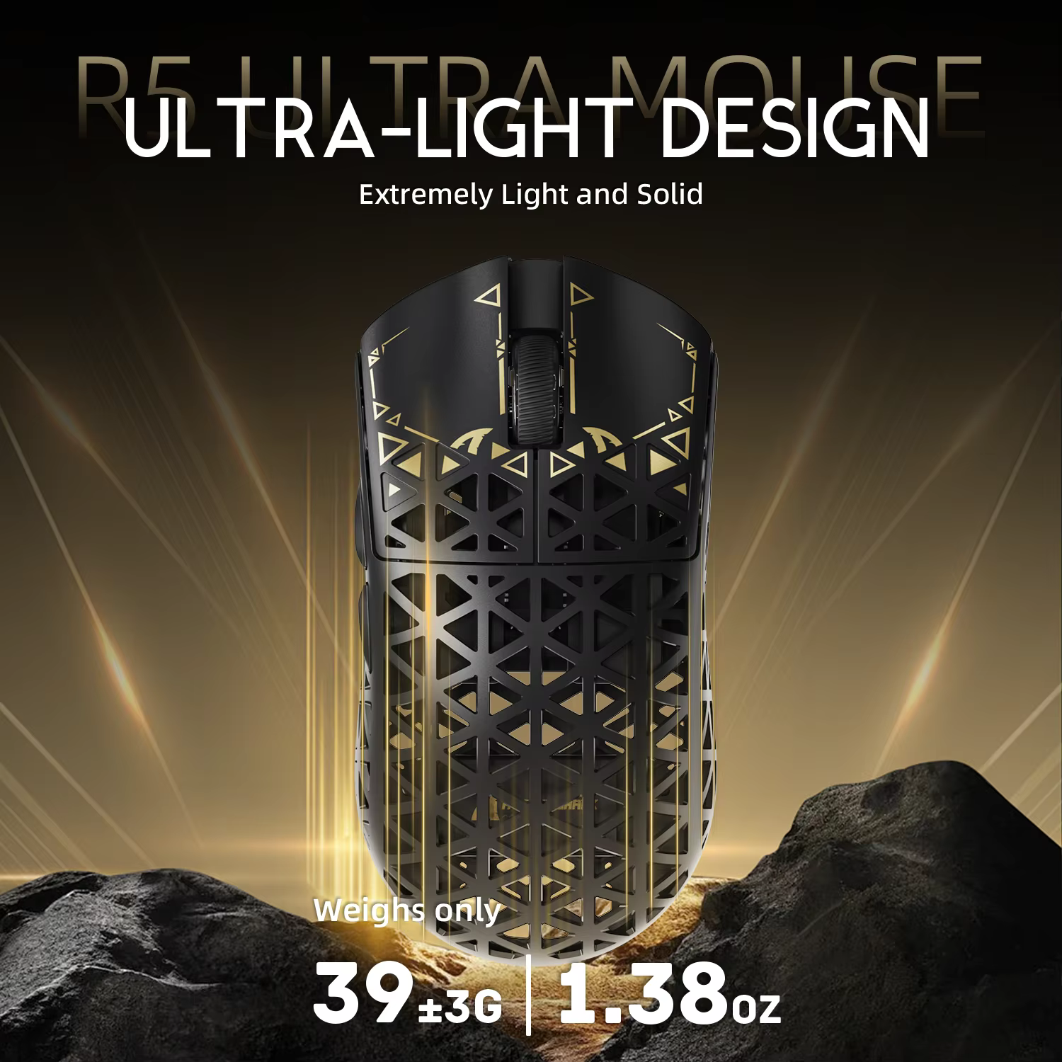 ATTACK SHARK R5Ultra Souris Gamer Sans Fil en Fibre de Carbone