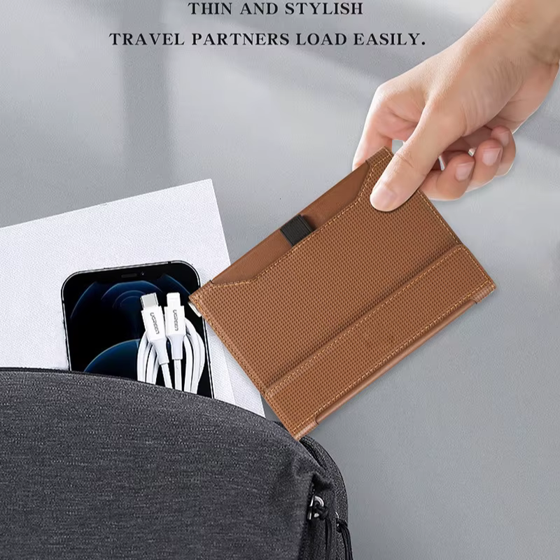 Porte-passeport multifonctionnel avec blocage RFID, essentiels de voyage, couverture de passeport de grande capacité, cadeaux, étui pour cartes de voyage d'affaires