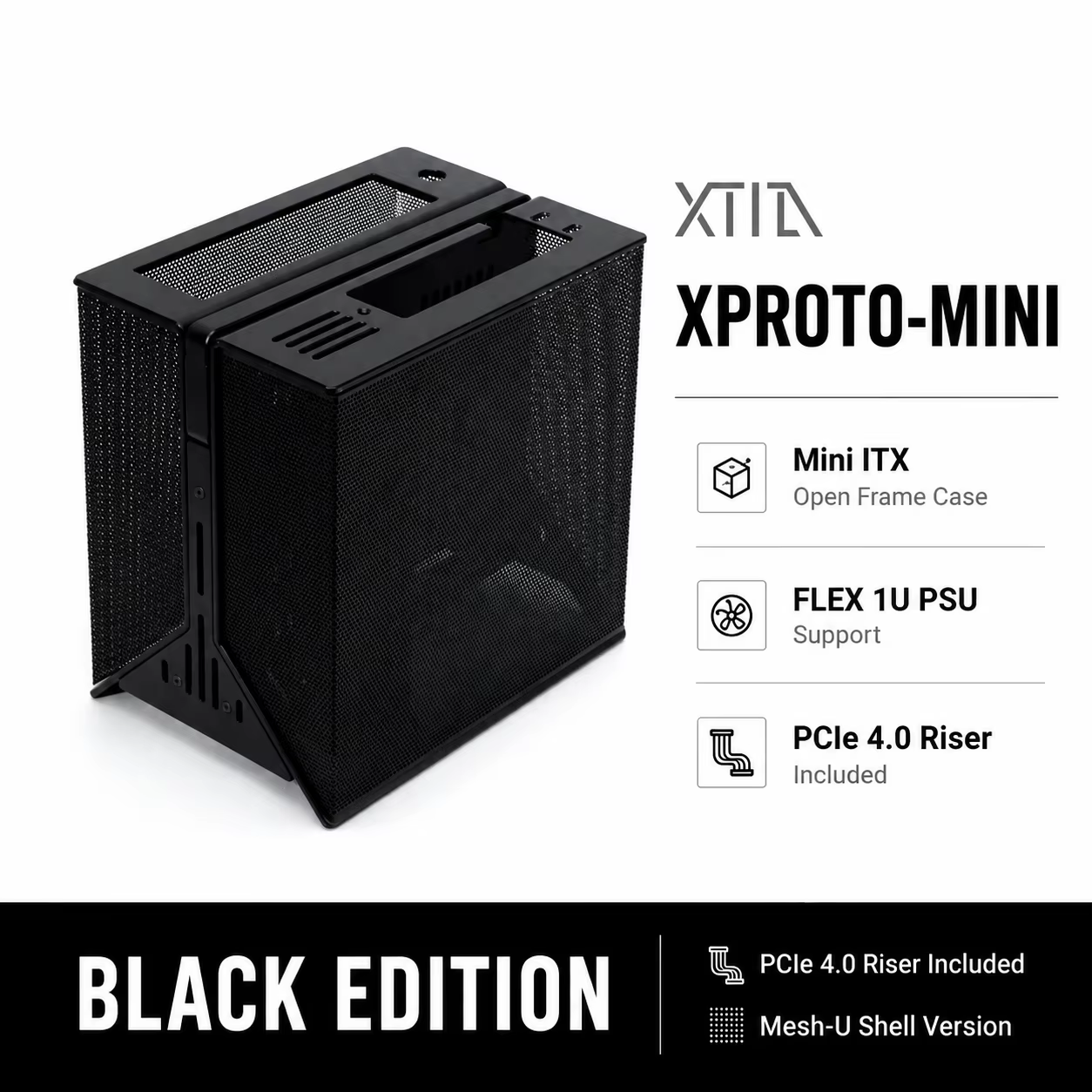 Boîtier Mini ITX XTIA XPROTO-MINI Open Air