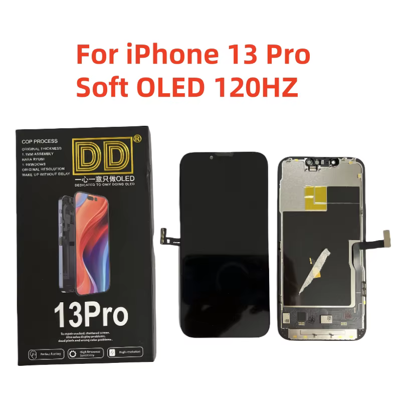 120HZ OLED souple pour iPhone 15 Pro Max 15Pro 13 Pro écran LCD 3D écran tactile numériseur assemblée taux de rafraîchissement élevé remplacement