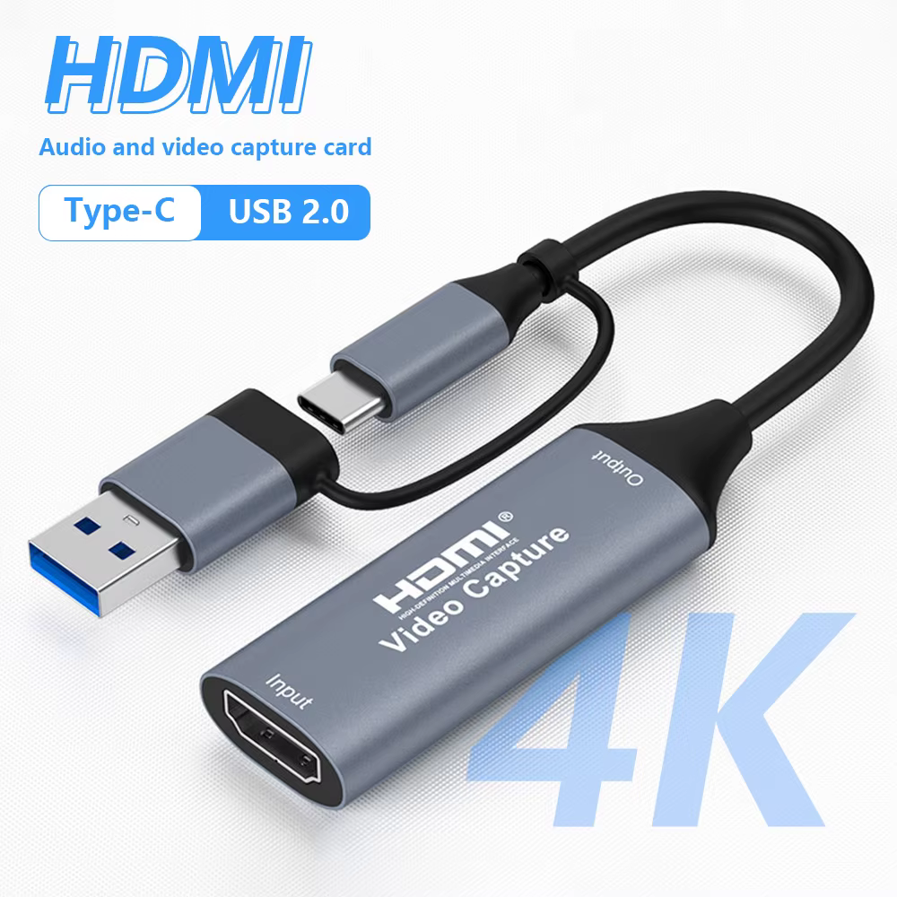 Carte de Capture vidéo USB 2.0 4K 2 en 1