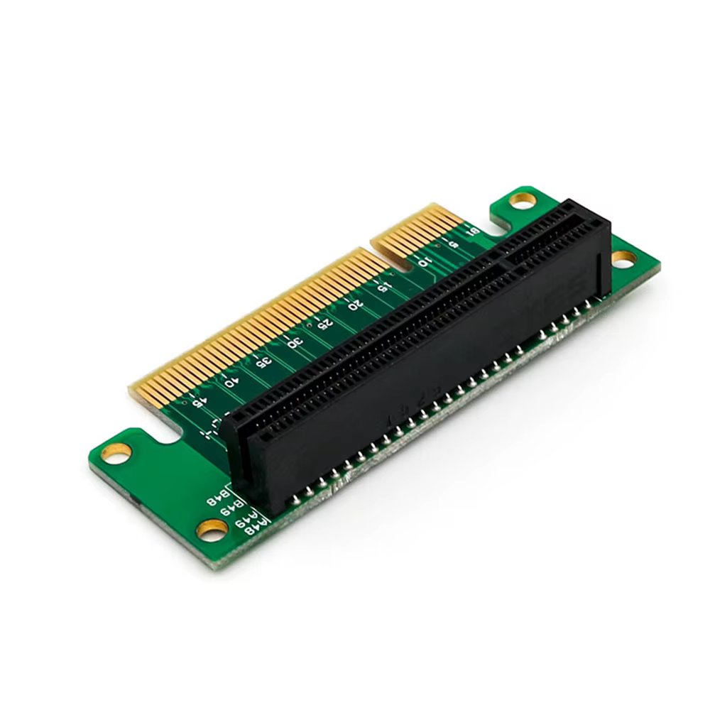 BTBcoin PCIE PCI Express 8X 90 degrés adaptateur Riser carte pour 1U coque d'ordinateur châssis PC convertisseur