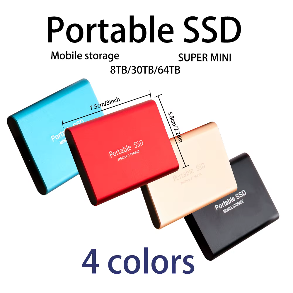 SSD externe portable 1 To 2 To 4 To USB 3.2 Gen 2 Type-C