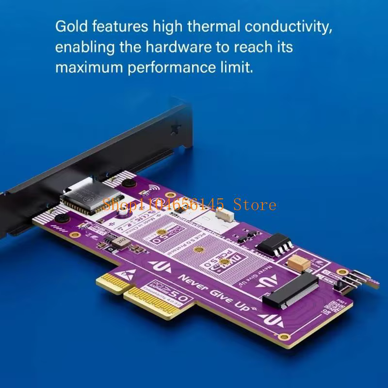 Carte d'extension PCIe5.0 M.2 NVMe à vitesse rapide prenant en charge le contrôle de l'alimentation du PC à distance et une large compatibilité pour plusieurs interfaces