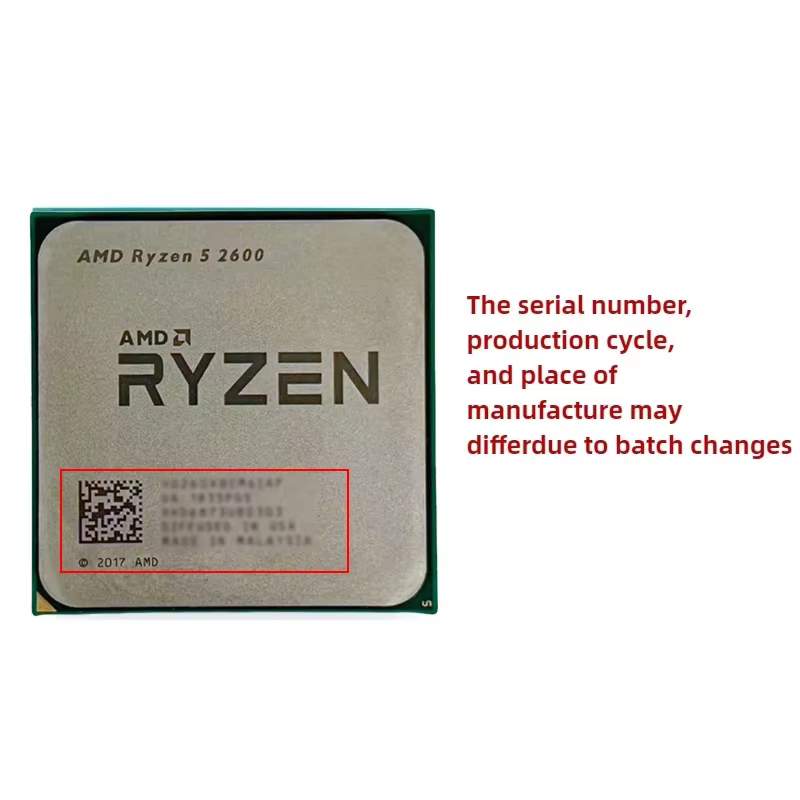 Processeur de bureau AMD Ryzen 5 2600 pour jeux