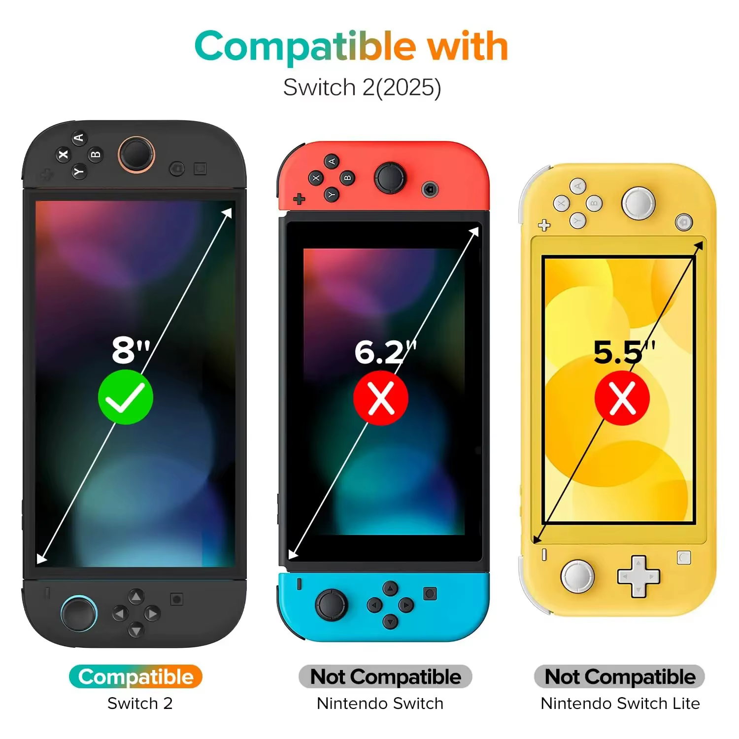 Protecteur d'écran en verre trempé HD NS2 pour Switch 2