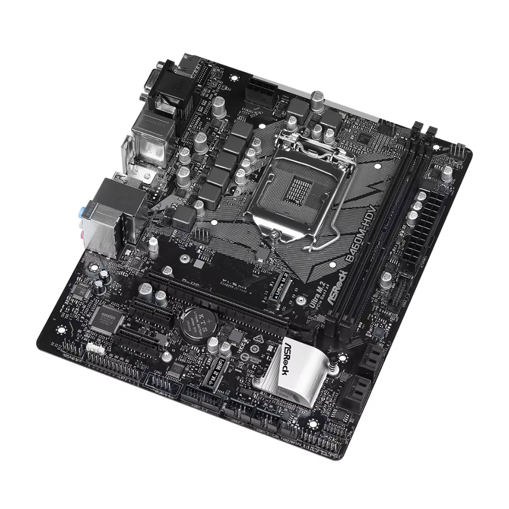 ASRock B460M-HDV carte mère Intel B460 LGA1200 10th Gen Core i9/i7/i5/i3 DDR4 128GB USB3.2 Gen1 SATA3 M.2 PCIe3.0