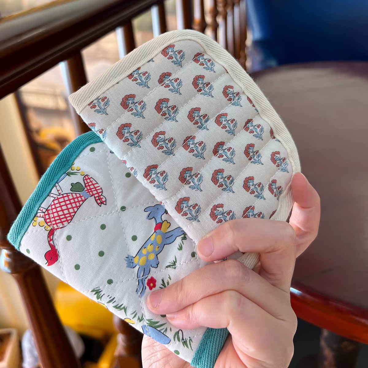 Porte-cartes imprimé floral, porte-cartes à carreaux, imprimé floral, dessin animé