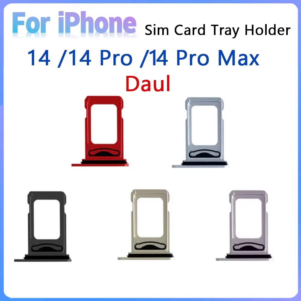 Double carte Sim 14 14plus pour iPhone 14 Pro Max, support de carte SIM, support de fente, adaptateur de prise, pièces de rechange pour ip14 + broche