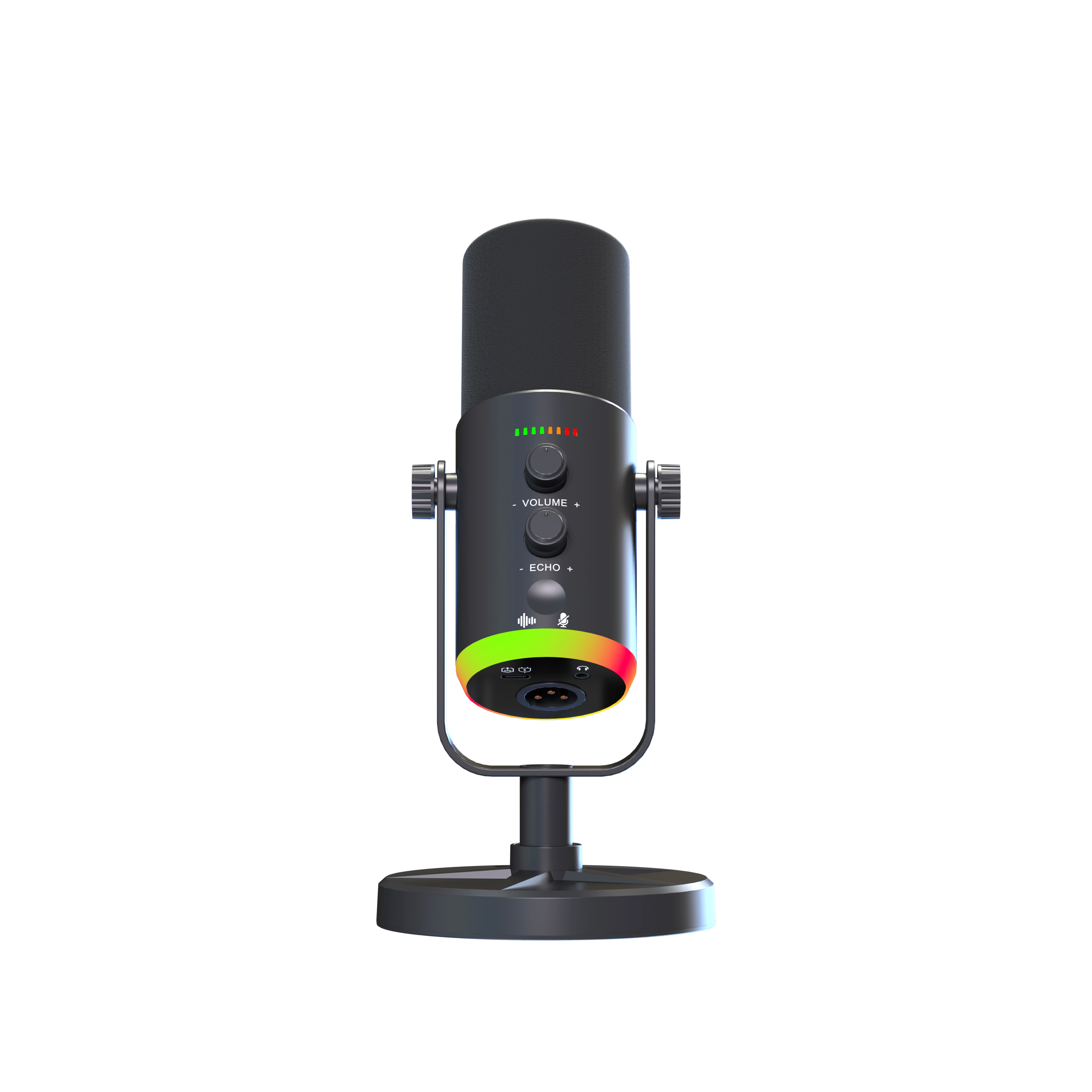 Microphone de jeu USB RGB avec logiciel de réduction du bruit