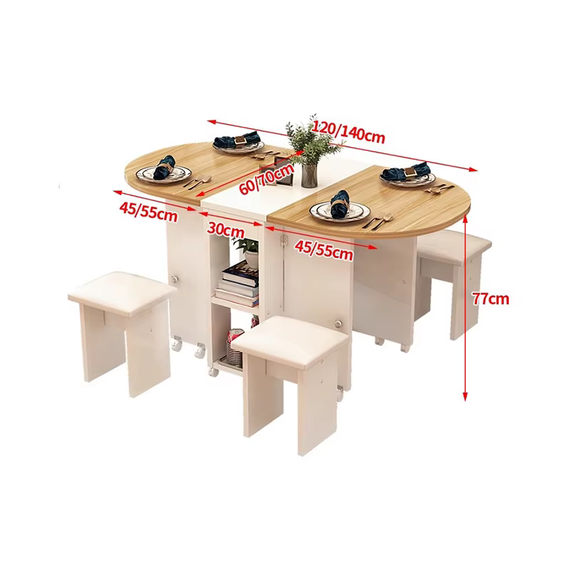 Table à manger pliante ensemble 4 chaises Table à manger De luxe nordique italienne décorer Simple Mesas Y Sillas De Comedor meubles De cuisine