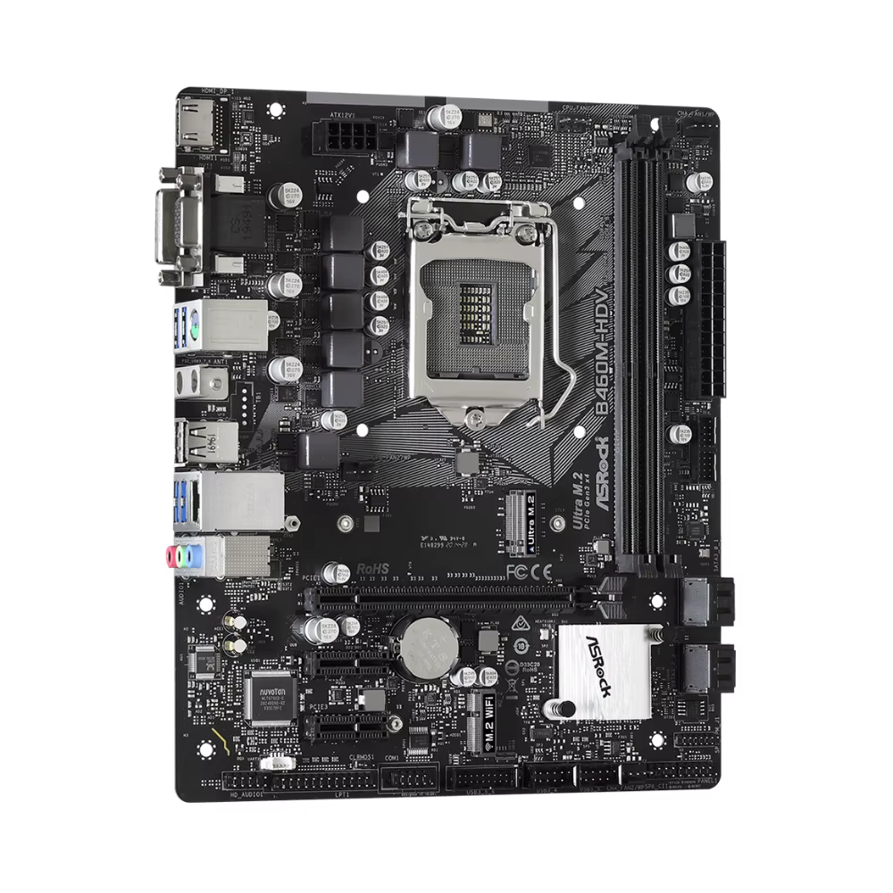 ASRock B460M-HDV carte mère Intel B460 LGA1200 10th Gen Core i9/i7/i5/i3 DDR4 128GB USB3.2 Gen1 SATA3 M.2 PCIe3.0