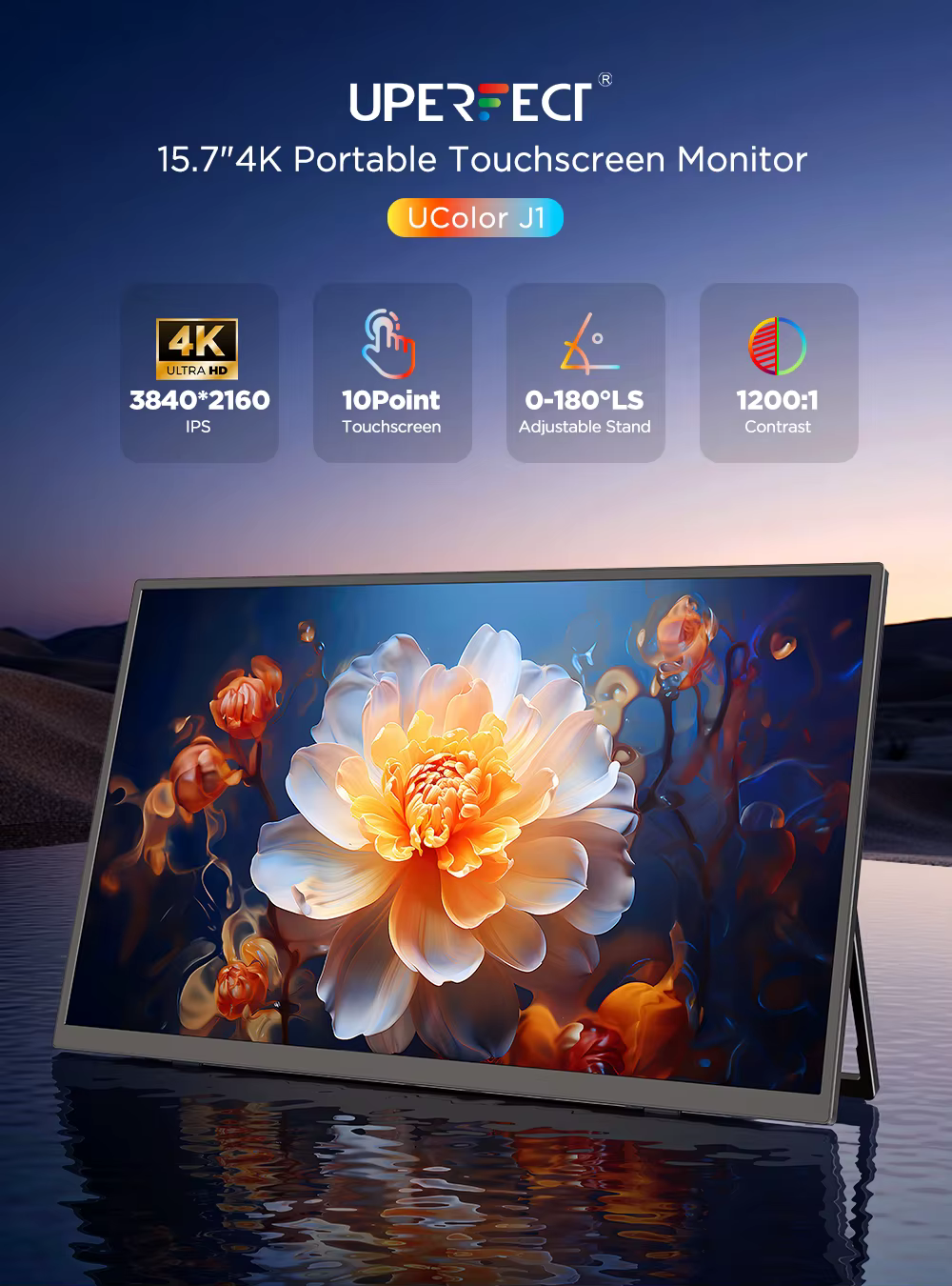 Moniteur portable tactile 4K UPERFECT 15