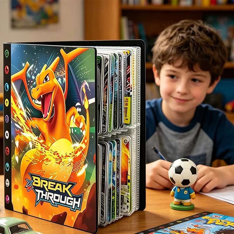 EN STOCK Album de cartes Pokémon Charizard 240 pièces, album de cartes de jeu Pokémon VMAX GX EX, classeur de collection, cadeau pour enfant