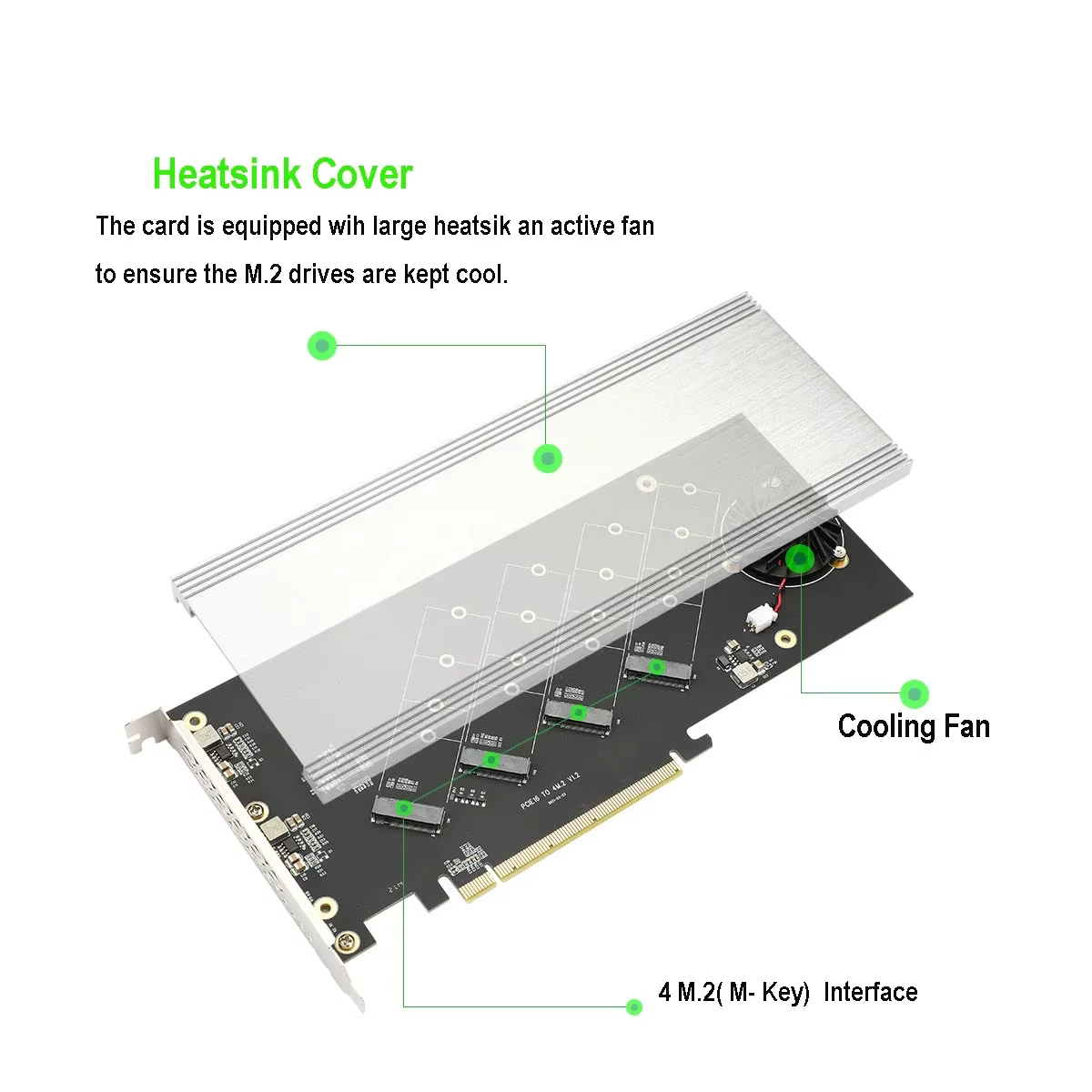 IOCREST – carte adaptateur de contrôleur riser M.2 NVMe vers Pcie 4.0 X16