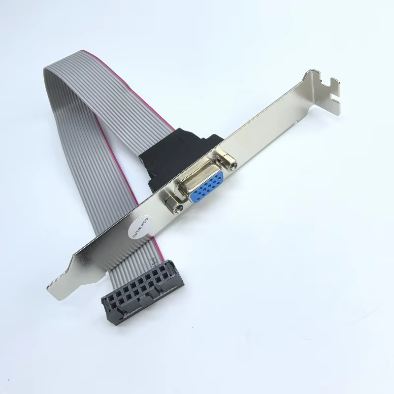 Carte mère carte graphique intégrée Interface VGA 2.54mm 16 broches femelle à 15 broches support câble d'extension GPU 20 cm
