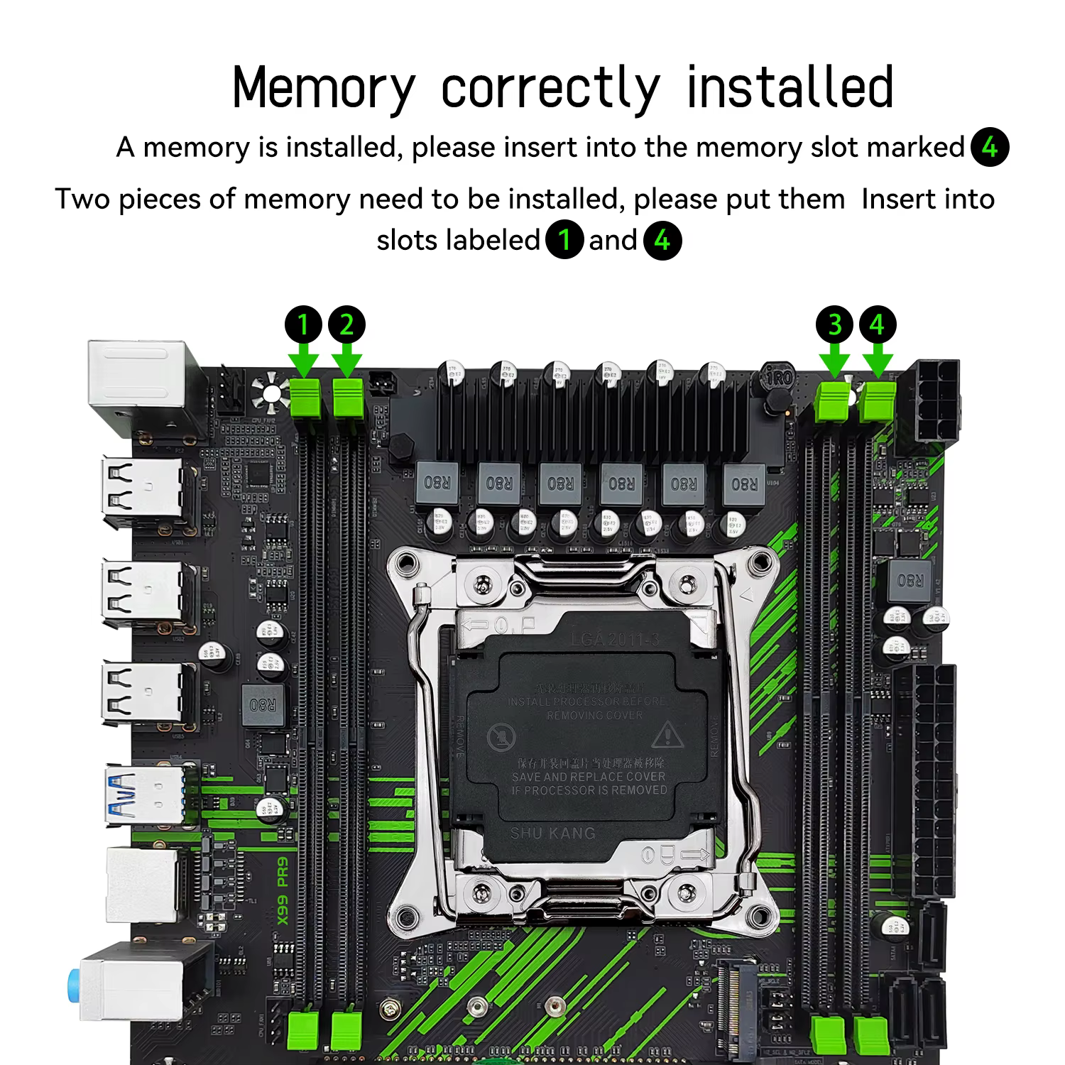 MACHINIST X99 Kit de carte mère PR9-H en option LGA2011-3 Xeon E5 2650 V4 CPU DDR4 16GB 2133MHz mémoire RAM NVME/SATA M.2
