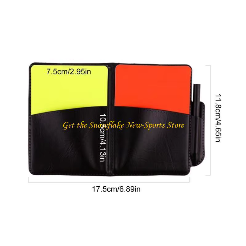 Ensemble de cartes à rougeurs et cartes jaunes, portefeuille avec sifflet d'arbitre en métal, carte d'arbitre de football de volley-ball avec feuilles de score