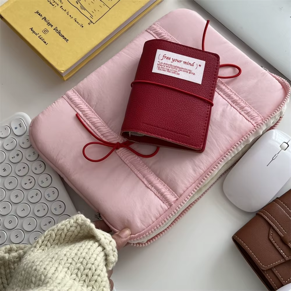 Mignon 11/14/15.6 pouces arc pochette d'ordinateur doux léger étui pour ordinateur portable antichoc sac