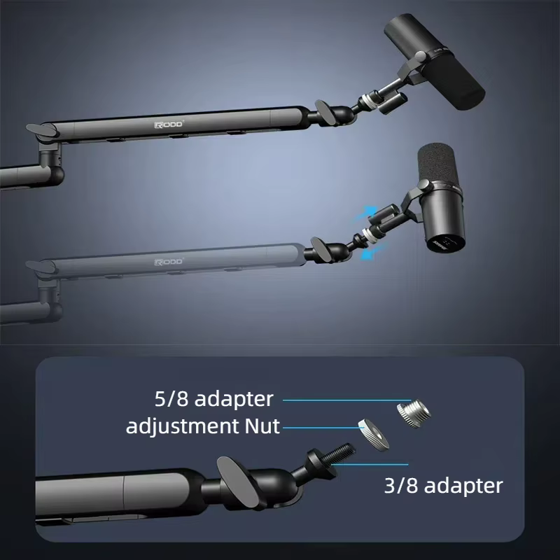 HONArm-Support de microphone de jeu rotatif à 360 ° avec support de bureau