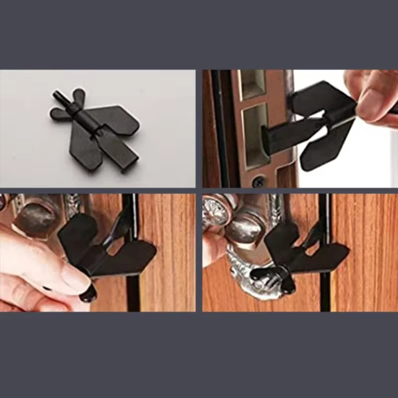 Serrure de porte Portable-serrure d'hôtel de voyage, serrure de porte de confidentialité pour toutes les portes, butée de porte antivol pour la sécurité de la maison