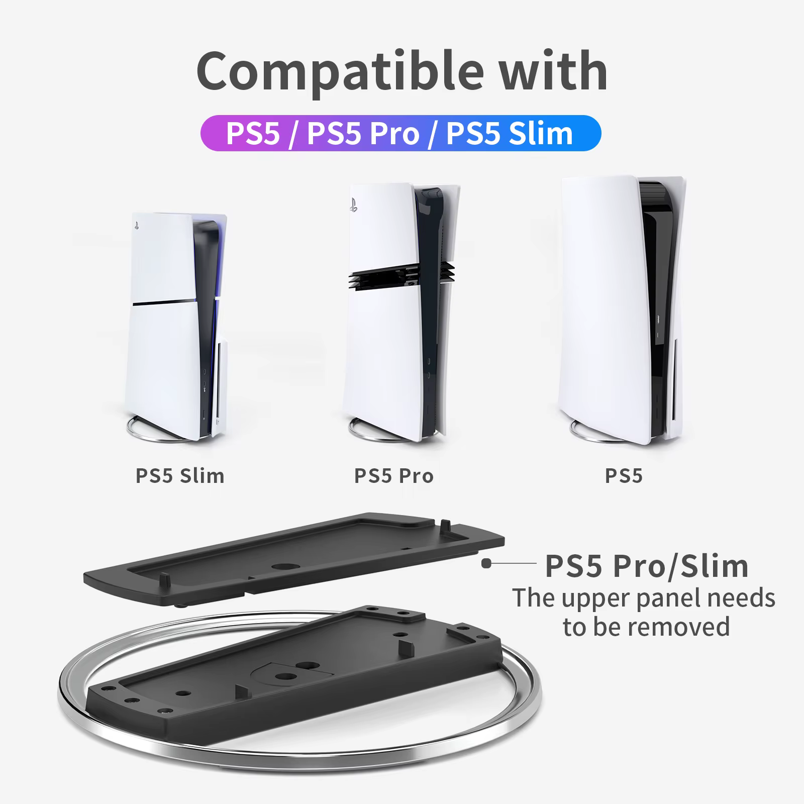 Support Vertical Portable en métal pour PS5 Slim/Pro