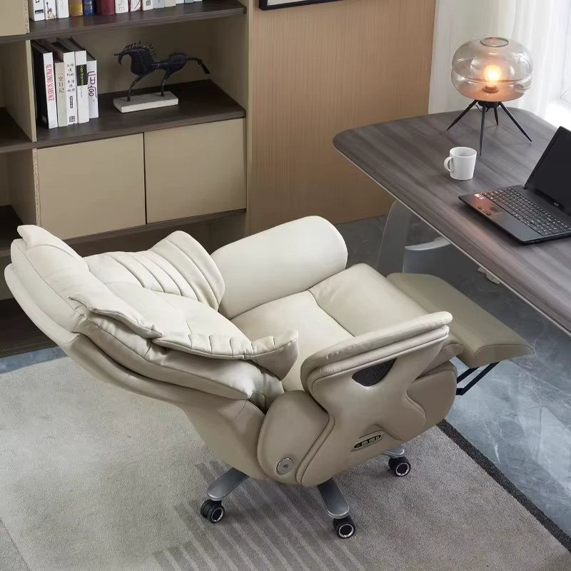 Fauteuil de bureau inclinable électrique avec grand dossier