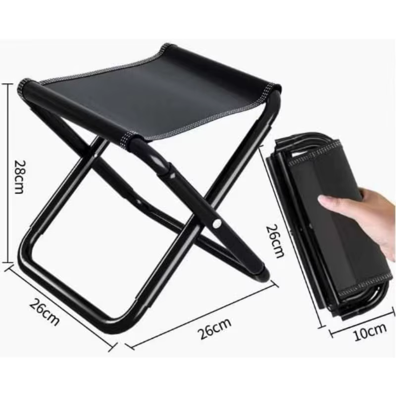 Chaise pliante portable, banc, tabouret de pêche, tabouret de voyage, tabouret de camping, tabouret d'équitation, tabourets portables pour la file d'attente au train et au métro, outil d'extérieur