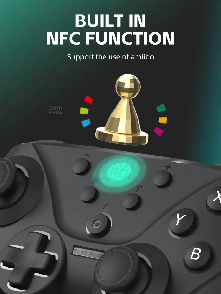DATA FROG Manette de jeu légère avec fonction NFC Turbo Burst