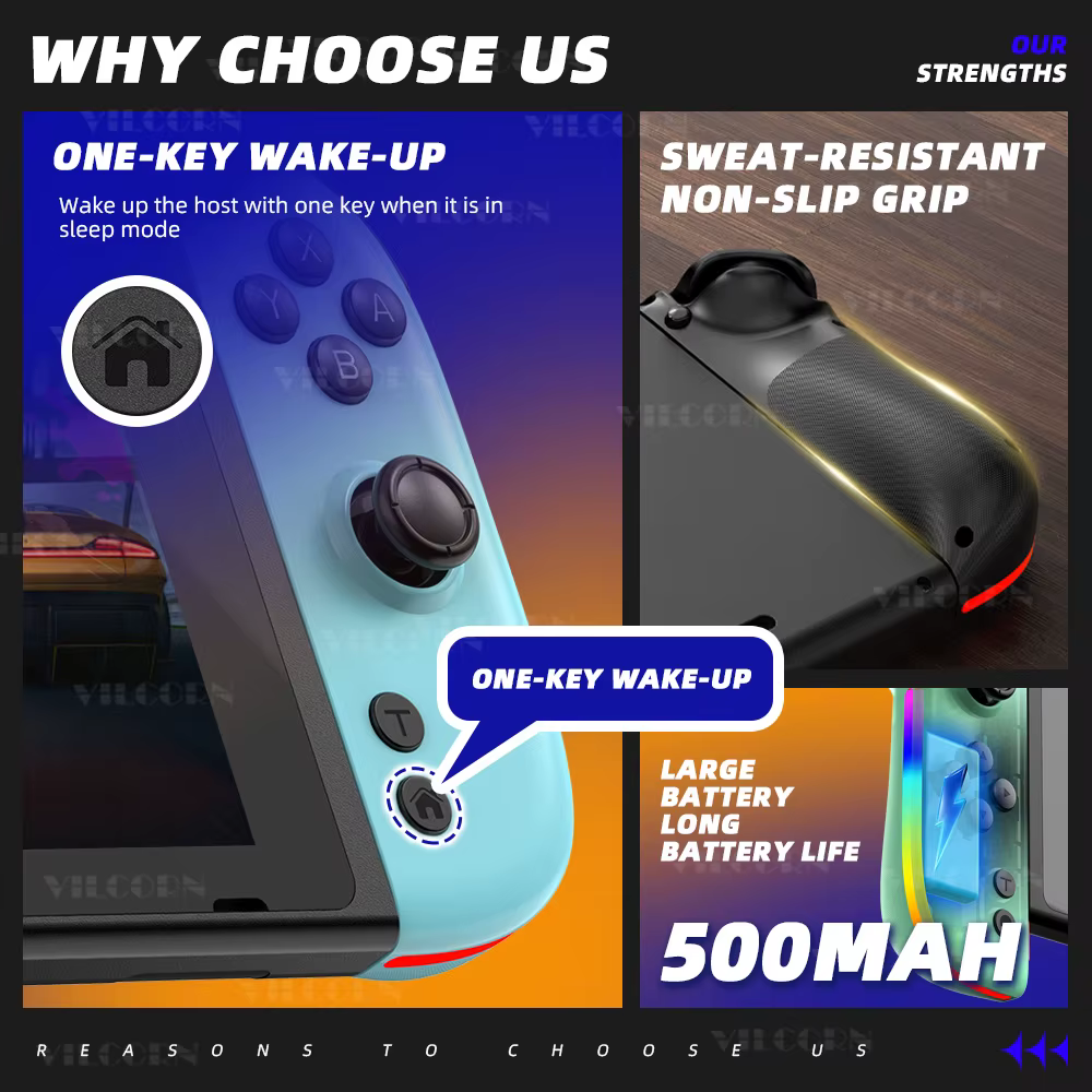 Contrôleur de jeu 2025 pour manette de jeu Switch/Lite/Oled