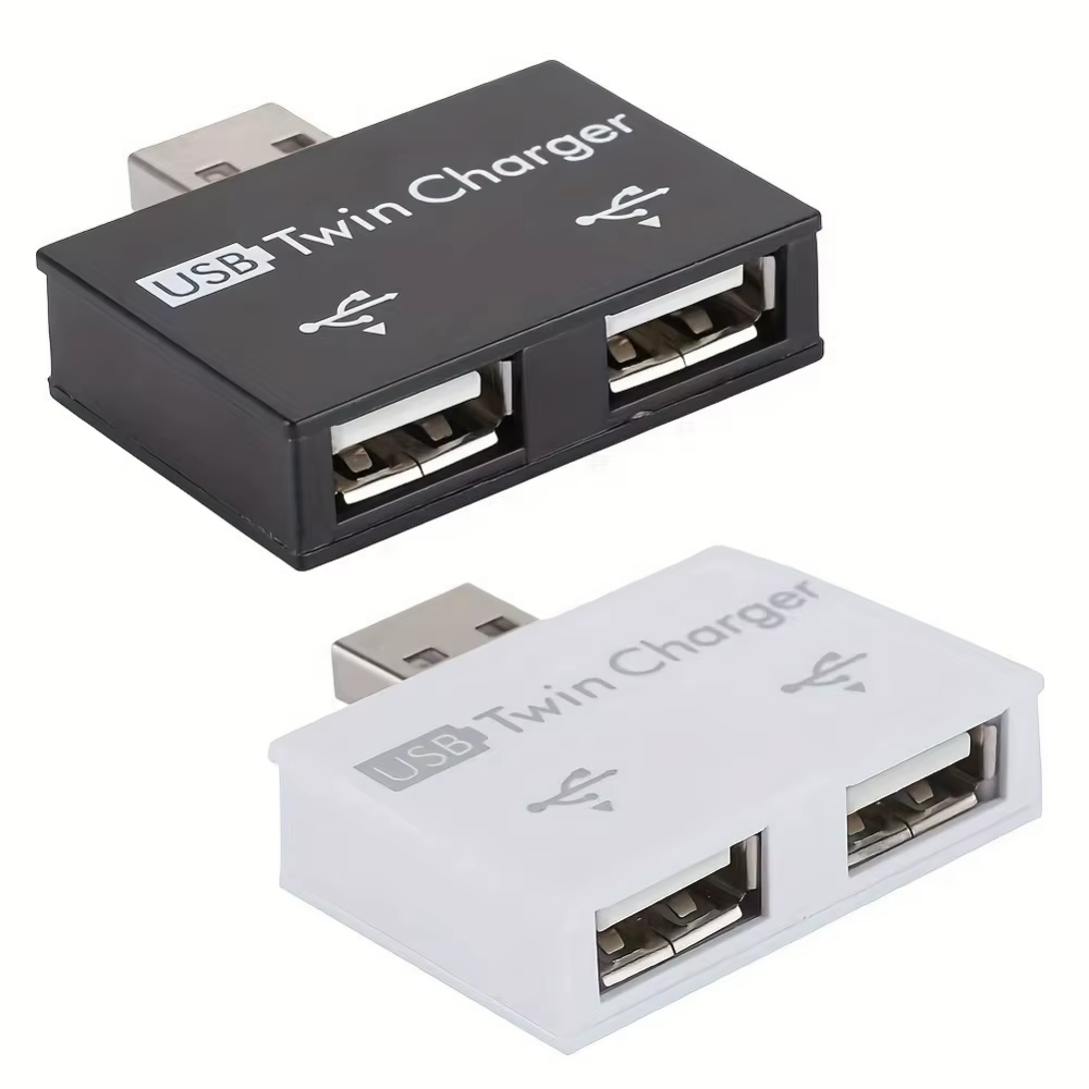HUB USB adaptateur Extender Mini boîtier séparateur 1 à 2 Ports haute vitesse femelle USB2.0 pour PC portable U disque lecteur de carte souris clavier