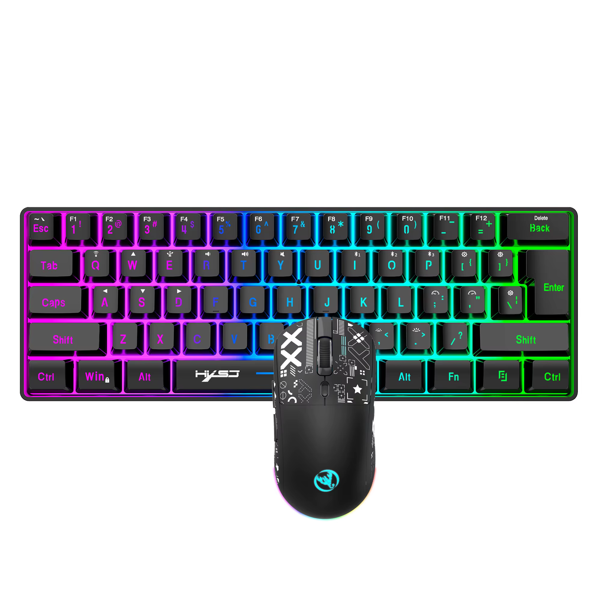 Ensemble clavier et souris de jeu sans fil 60%
