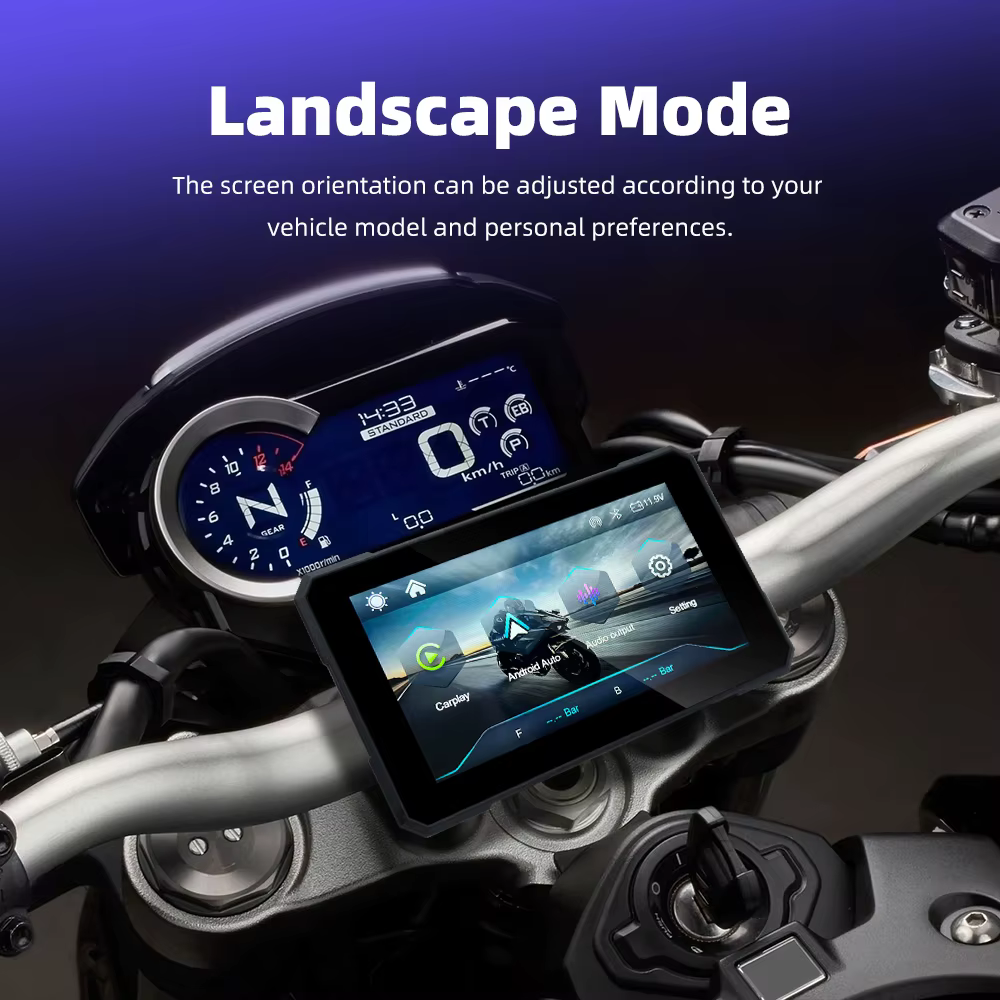 EKIY 5.0 pouces sans fil CarPlay Moto Android Auto Portable numérique Moto tableau de bord GPS Navigation écran d'affichage amovible