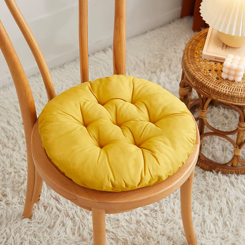 Coussin de chaise de bureau rond de couleur, coussin chaud d'hiver, coussin de siège de canapé de salle à manger domestique, tabouret d'étudiant, coussin de fesses