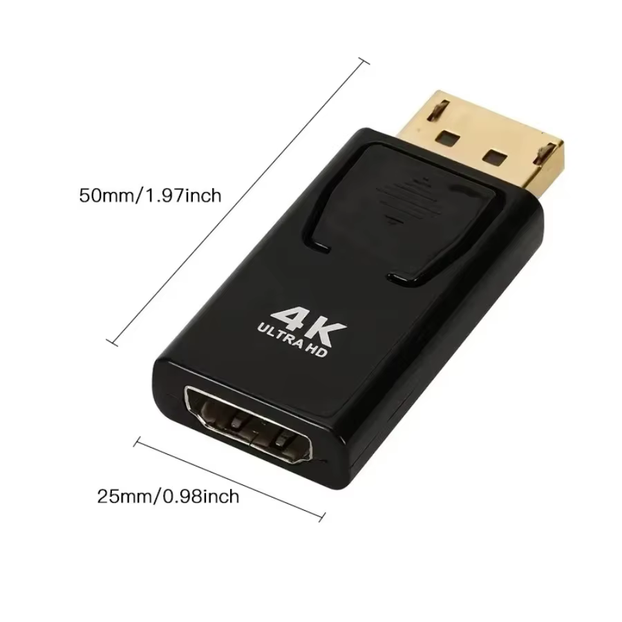 Adaptateur convertisseur DisplayPort vers HDMI compatible 4K 30Hz/60Hz