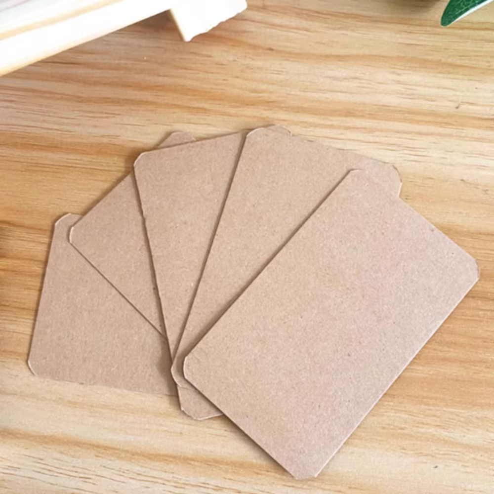 200PC carte dure carte en papier Kraft bricolage carte de voeux à la main carte de Message carte Graffiti carte d'écriture