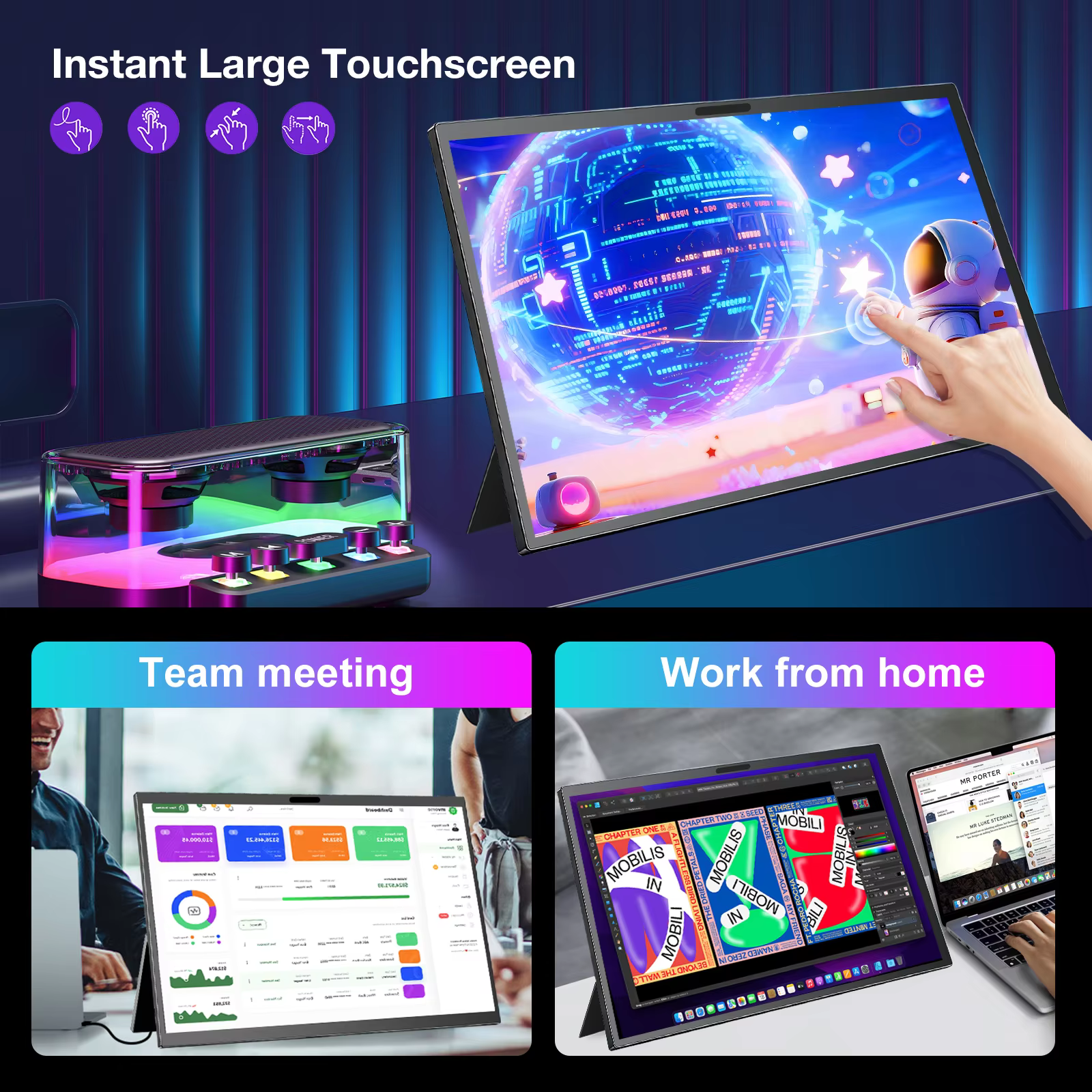 Moniteur portable MISSUN à écran tactile 17