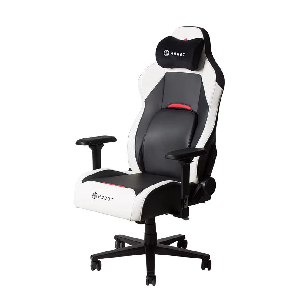 Chaise de jeu ergonomique à dossier haut avec support lombaire réglable