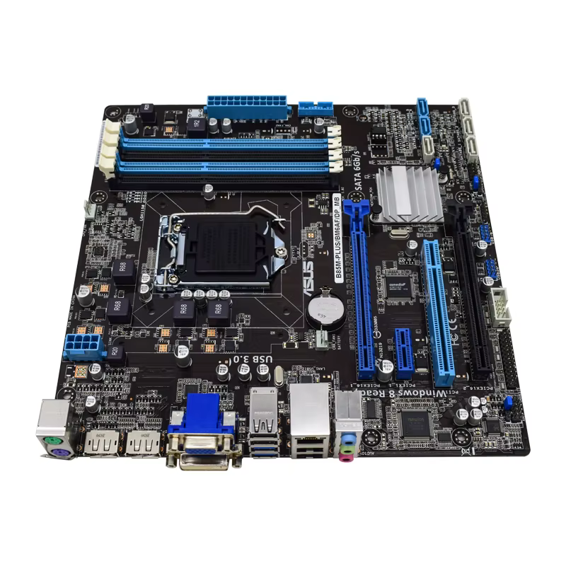 Carte mère ASUS B85M-PLUS B85M-PLUS/BM6AF/DP_MB Intel B85 LGA 1150 DDR3 compatible avec les processeurs i3-4130 i3-4350 i5-4570 i7-4770 Micro ATX